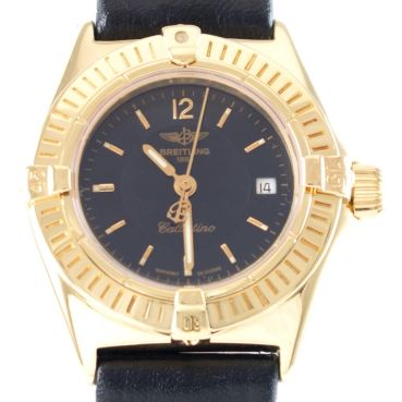 Breitling Uhr Callistino gebraucht Lady Quarz Gold Ref. K52043 Revision
