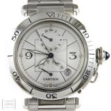 Cartier Pasha Edelstahl Automatic GMT Power Reserve