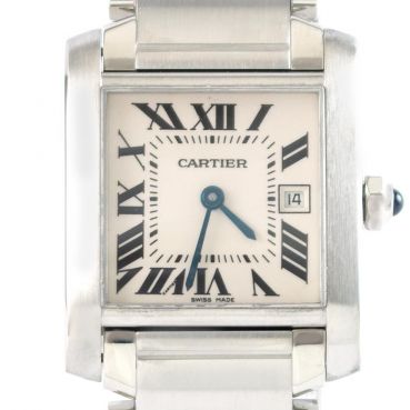 Cartier Uhr Tank Francaise Medium Edelstahl Ref. 2465