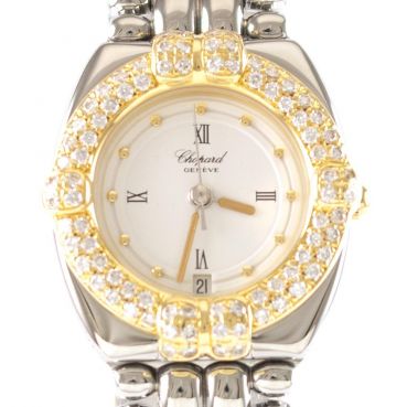 Chopard Uhr Gstaad Lady Diamonds Quarz Edelstahl/Gold 8116 Revision