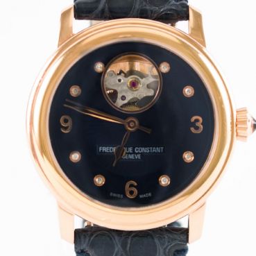 Frederique Constant Uhr Heart Beat Diamonds Rose Gold Plated Automatic