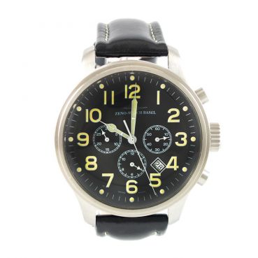 Preview: Zeno-Watch Basel Pilot gebraucht Oversize Ref. 8557 Revision