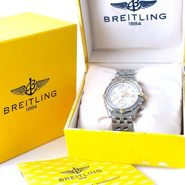 Breitling Uhr Chronomat gebraucht Edelstahl/Gold Revision Ref. B13050