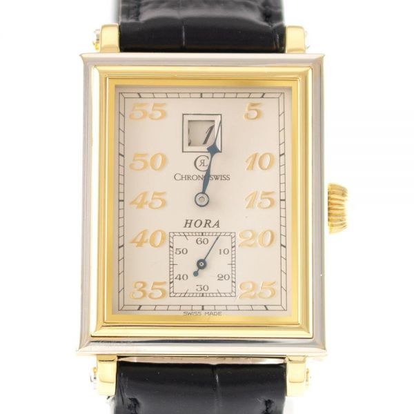 Chronoswiss Uhr Hora Handaufzug Edelstahl Ref. CH 1351 Revision