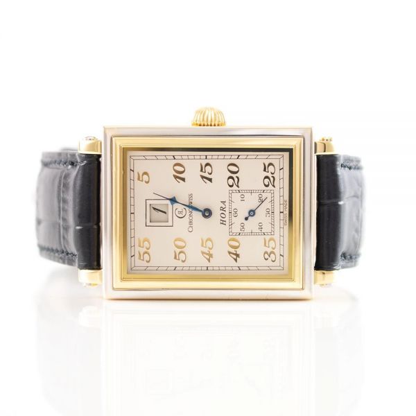 Chronoswiss Uhr Hora Handaufzug Edelstahl Ref. CH 1351 Revision