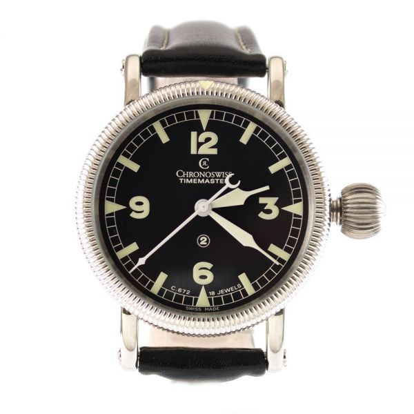 Chronoswiss Uhr Timemaster Edelstahl Handaufzug Ref. CH 6233 Revision