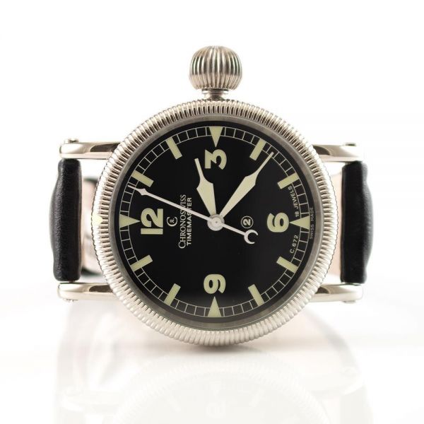 Chronoswiss Uhr Timemaster Edelstahl Handaufzug Ref. CH 6233 Revision